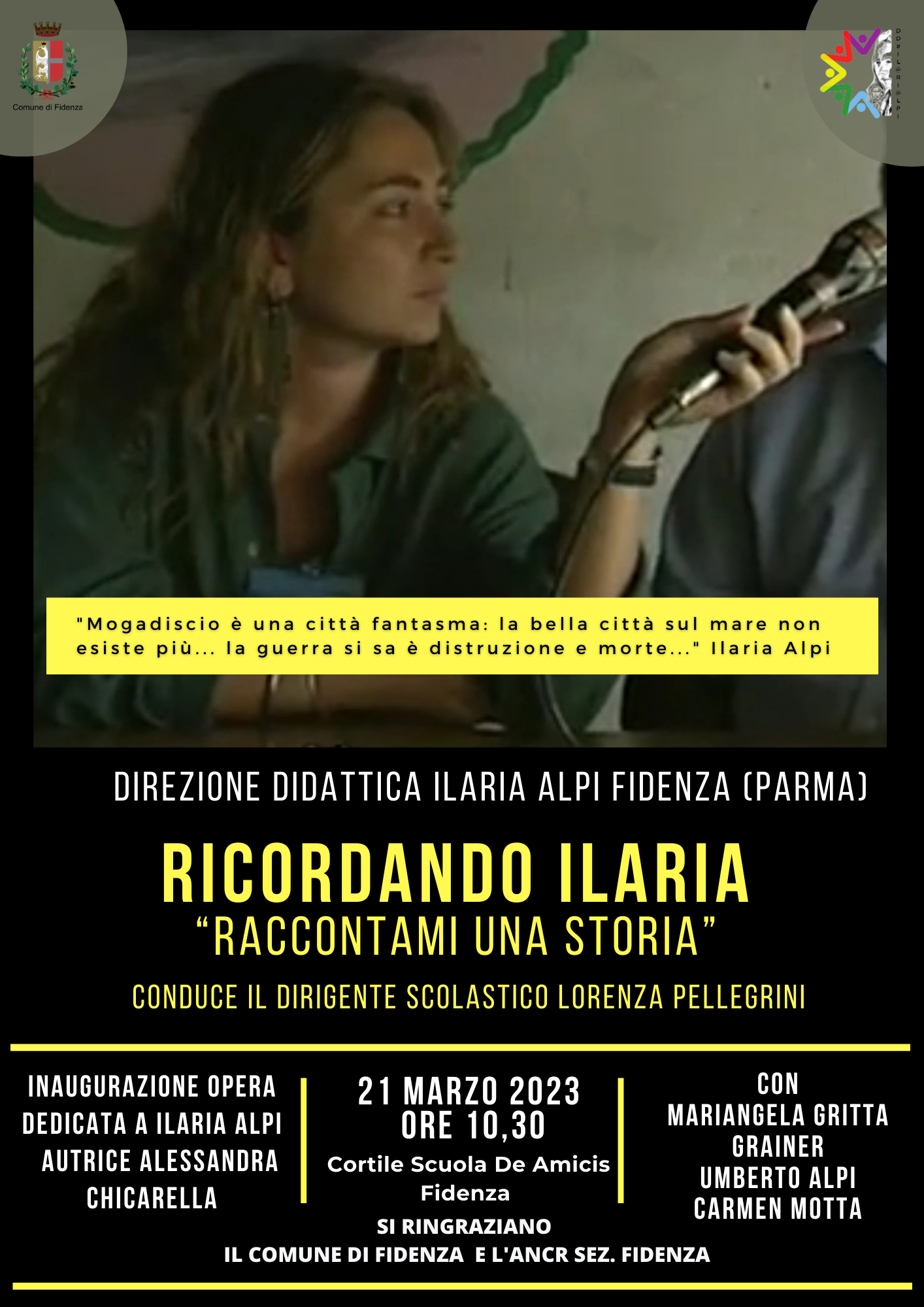 Locandina Ilaria Alpi 21 marzo 2023